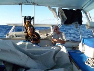  Segel auf der Atlantiküberquerung befestigen 